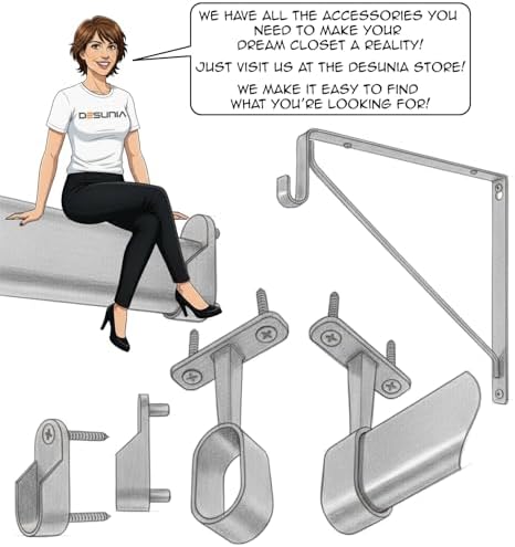 CUSTOM CUT - Oval Closet Rod | Up to 60" | Rear Pin Wall Brackets | Polished Chrome - Image 6