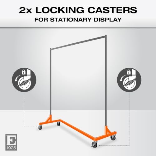 Econoco Economy Z-Rack, Collapsible, Orange, 64" L x 24" W x 70" H - Image 4