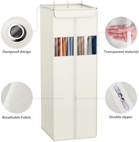 Zilink Clear Garment Bags for Hanging Clothes Garment Storage Bags 54 in - Image 6