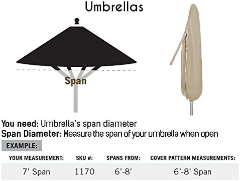 Protective Covers Weatherproof Umbrella Cover, 8.5 x 11 Feet, Gray - Image 2