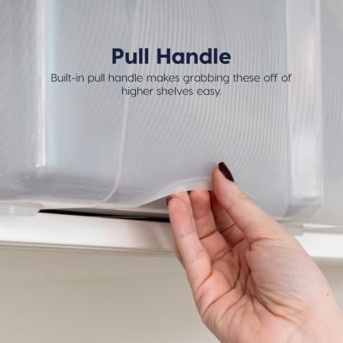 IRIS USA 19 Qt Storage Bins with Lids, 6 Pack, BPA-Free, Clear/White - Image 6