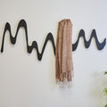 Brushstroke Coat Rack Wall Hanger, Wall Mount, Decorative Design Wall Hook, Cute Coat Hanger 43.3" x 16.1" (Medium) by NEODECO