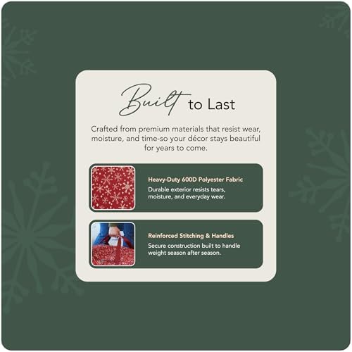 Covermates Christmas Tree Storage Bag, Red Snowflake - Image 5