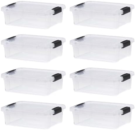 Superio 4.5 Quart Clear Plastic Storage Containers with Lids, Stackable Organizer Bins, BPA-Free Storage Boxes for Home, Office, Dorm & Classroom, 8 Pack by Superio