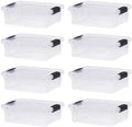 Superio 4.5 Quart Clear Plastic Storage Containers with Lids, Stackable Organizer Bins, BPA-Free Storage Boxes for Home, Office, Dorm & Classroom, 8 Pack by Superio