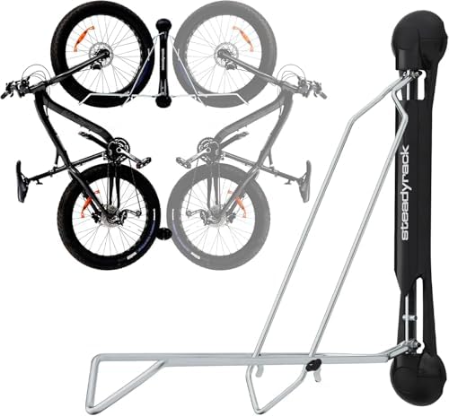 Steadyrack Fat Tire Bike Rack – Vertical Wall Mount Storage for Fat Bikes with 2.8”–4.5” Wide Tires – Space-Saving Pivot Design for Garage or Home by Steadyrack