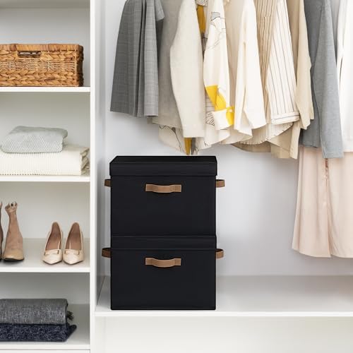 StorageWorks Fabric Storage Bins with Lids, Closet Storage Bins - Image 4
