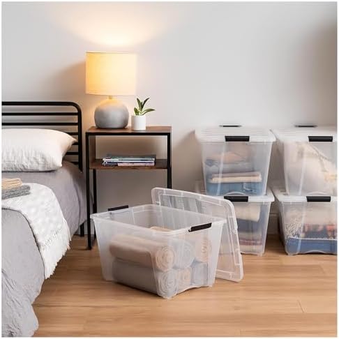 IRIS USA 6-Pack 54 Quart Storage Bins with Lids, Clear - Image 2