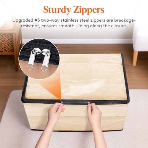 Lifewit 8 Pack Clear Clothes Storage Bags, 90L Blanket Storage with Zipper - Image 6