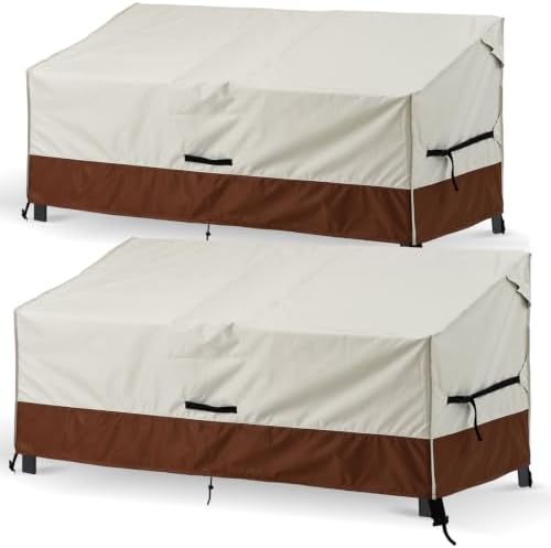 Patio Loveseat Cover Waterproof 420D Bench Cover, 70"x30"x31", 2pc by AloomisDirect