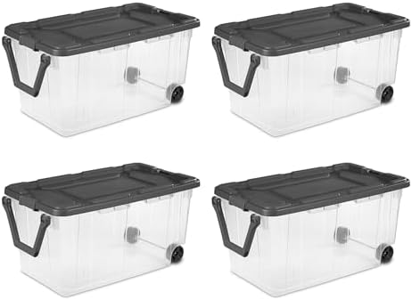 Sterilite Modular Stacker Box with Latching Lid, 160 Quart, 4-Pack - Image 5