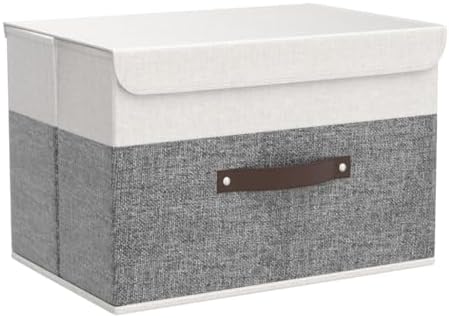 OUTBROS Storage Box with Lids, 17.7x11.8x11.8 inch (White/Grey, 3-Pack) - Image 4