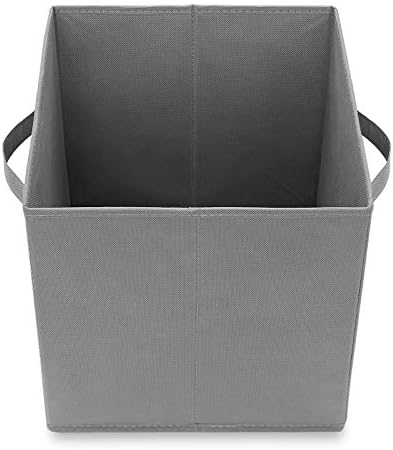 Casafield Set of 12 Collapsible Fabric Cube Storage Bins, Gray - 11" Foldable Cloth Baskets for Shelves, Cubby Organizers & More - Image 4