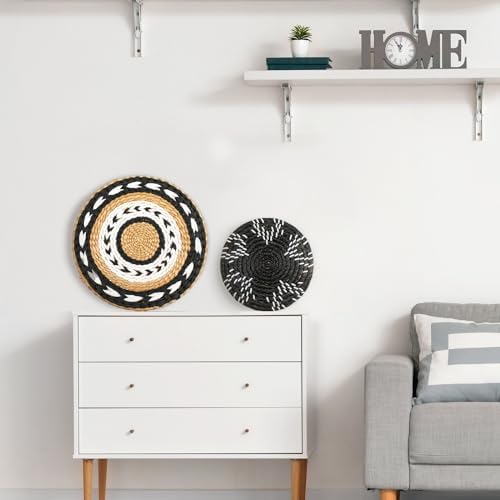 Tatuo 11 Pcs Boho Wall Basket Decor Woven Wall Hanging Art, Retro - Image 6
