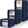 Fab totes 6 Pack Storage Bags for Clothes Blanket Storage Bins with Lids by Fabtotes
