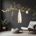 Extra Large Metal Branch Coat Rack, Tree Branch Wall Mount, Tree Branch Wall Hanger, Hat and Coat Rack, Home Storage Hooks, Entryway Wall Decor (Gold, 35"x13") by HunaniesCanvasPrintWallArt