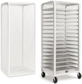 Bun Rack Cover - Transparent PVC with 4 Sided Zippers - Universal 20 Tier Sheet Pan & Speed Rack Cover - Heavy Duty, Waterproof & Dustproof Bakery rack cover by Unknown
