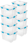 Sterilite Gasket Storage Box with Lids for Home & Office, 80 Quart, 8-Pack by Sterilite