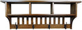 Rustic Red Door Co. Mission Style Coat Rack Wall Mounted with Cubbies and Shelf, Entryway Wooden Hanger with 4 Hooks for Jacket, Towel or Hat, Farmhouse Decor, Oak Wood, Michaels Stain by RusticRedDoor
