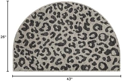 Unique Loom Outdoor Safari Collection Area Rug - Leopard (2' 2" x 3' 7" Hearth Light Gray/Gray) - Image 2