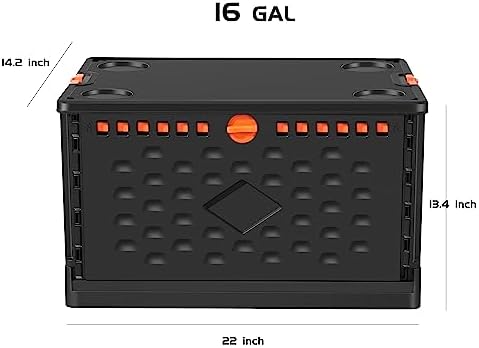 Collapsible Storage Bin with Lid Heavy Duty 16 Gallon Stackable Milk Crate - Image 6