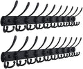Dseap Coat Rack Wall Mount - 38” Long 10-Tri-Hooks Heavy Duty Coat Hanger Rail Wall Hooks for Hanging Coats Hats Clothing Clothes Purse Mudroom Entryway, Black, Pack of 2 by Dseap