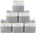 13x13 Inch Foldable Fabric Cube Storage Bins with Handles 6 Pack by VQRTEXAStorageBasket