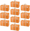 VENO 10 Pack Heavy Duty Moving Bags, Extra Large Storage Bags with Reinforced Handles & Strong Zippers, Foldable & Reusable Moving Box Alternative for Clothes & Dorm Storage by Veno