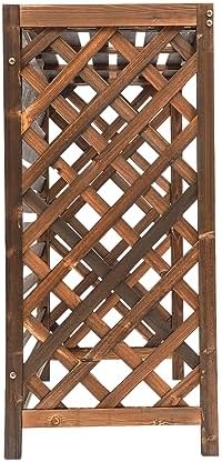 Air Conditioner Privacy Screen, 39.4" L x 16.9" W x 36" H Retro Wood Air Conditioner Fence, Free Standing Rectangular Trash Can Screens A/C Fence for Outside Unit Brown, Easy to Install - Image 7