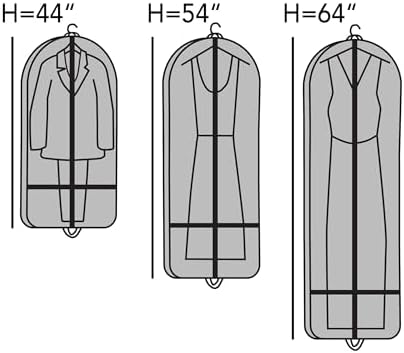 Covermates Garment Bag Set for Closet Storage and Travel, Grey - Image 2