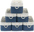 15x11x10 In Foldable Fabric Large Storage Bins with Handle 6 Pack by VQRTEXAStorageBasket