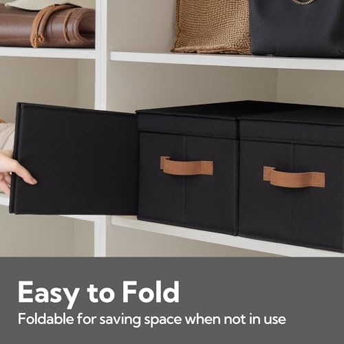 StorageWorks Fabric Storage Bins with Lids, Closet Storage Bins - Image 4
