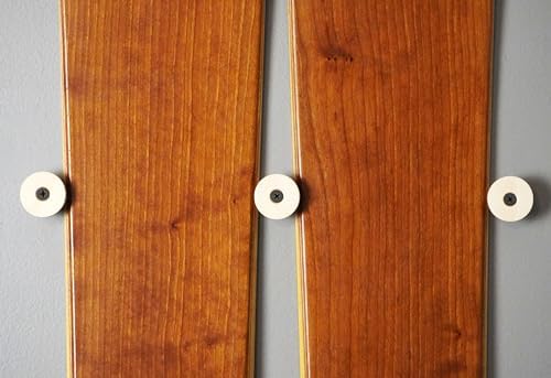Grassracks Nubbins - Birch Flush Ski Wall Mount & Snowboard Wall Mount - Ski Rack & Snowboard Rack by Grassracks
