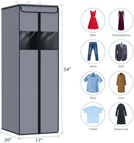 Zilink Garment Bags for Hanging Clothes Hanging Storage Bags 54 in, 2 Pack - Image 4
