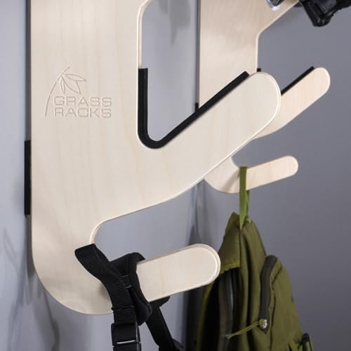 Grassracks Birch Wood Ski Rack - The Hallsteiner Series Indoor Horizontal Ski Wall Rack(1 or 2 Pairs of Skis, Birch) - Image 4