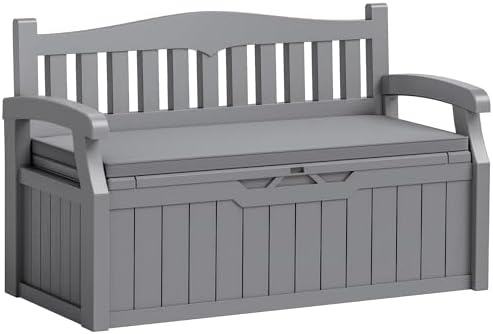 Flamaker 80 Gallon Storage Bench with Cushion, Waterproof, All-Weather by Flamaker