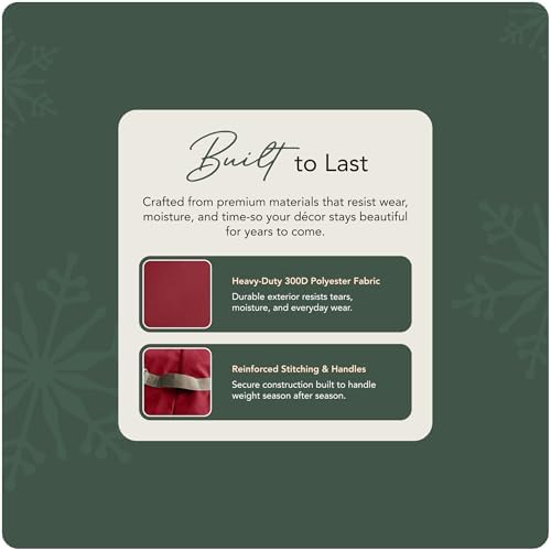 Covermates Upright Christmas Tree Storage Bag, Red - Image 6