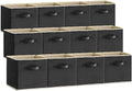 Lifewit Storage Cubes, 11 Inch Organizer Bins, 18L Black, 12 Packs by Lifewit
