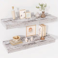 Acovy 30 Inch Floating Shelves, 12" Deep Floating Shelf Wall Mounted, 30" Wall Shelves, Rustic Deep Bookshelf, Extra Deeper & Thicker Display Shelves for Bedroom, Living Room, Set of 2 by Acovy