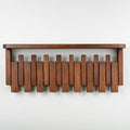 Beech Piano Key Coat Rack with Shelf & 8 Flip Hooks by TexasBestGift