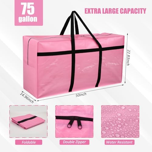 Windyun 4 Pack 75 Gallon Extra Large Moving Bags XXL Heavy Duty Storage Bag - Image 2