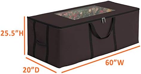 Christmas Tree Storage Bag Waterproof with Padded Carrying Handles & Dual zipper Superior Protection - Extra Large Container Duffle Bag fits up to 9 feet tall Xmas Artificial Tree (Coffee) - Image 2