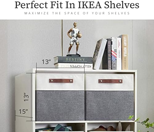 DECOMOMO Kallax Storage Cubes, Storage Baskets for Shelves 4-Pack - Image 2
