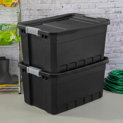 Sterilite Stacker Tote with Latching Lids for Garage, 19 Gallon, 12-Pack - Image 5