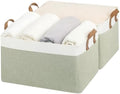StorageWorks Closet Storage Bins, Green and White, Extra Large, 2-Pack by StorageWorks