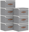 Yawinhe Collapsible Storage Bins,Grey,13.0x9.0x7.9in,7-Pack by Yawinhe