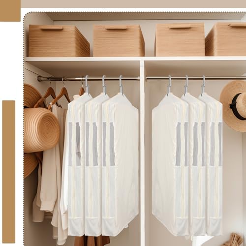 Aliceset 3 Pcs Pure Cotton Garment Storage Bag for Hanging Clothes - Image 5