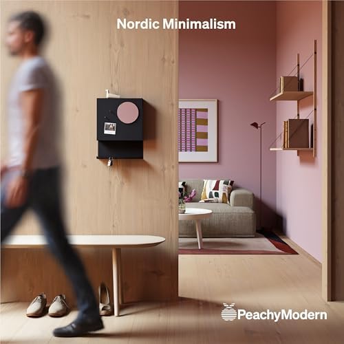 Key Holder Wall Mount and Mail Organizer - Hide Your Mail with a Modern and Minimal Look (Black) - Image 2