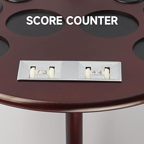 GSE Billiards Pool Cue Racks with Score Counters Hold 8 Cues, Mahogany - Image 4