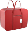 Kuber Industries Pack of 6 Storage Bag | Clothes Storage Bag | Rexine Underbed Storage Bag | Wardrobe Organizer for Blanket-Comforters | Foldable Attachi Bag with Handle | Large | Red by Kuber+Industries